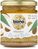 Biona Organic Almond Butter Crunchy 170g