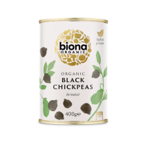 Biona Organic Black Chickpeas in water 400g