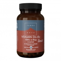 Terranova Vitamin D3 & K2 1000iu & 50ug Complex 50 Vegetarian Capsules
